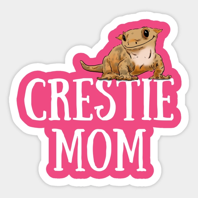 Crested Gecko Mom, Crestie Mom, Gecko Lover Sticker by sockdogs